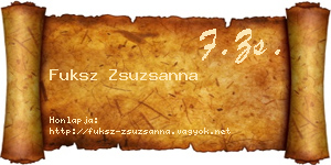 Fuksz Zsuzsanna névjegykártya